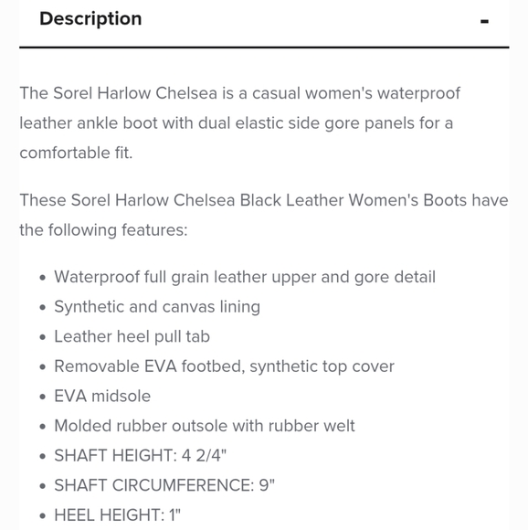 Sorel Harlow Chelsea Rain Boot Waterproof Leather Grey Women's 7.5 - Picture 13 of 13